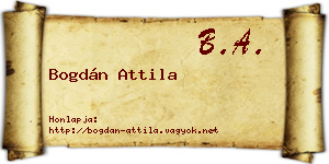Bogdán Attila névjegykártya